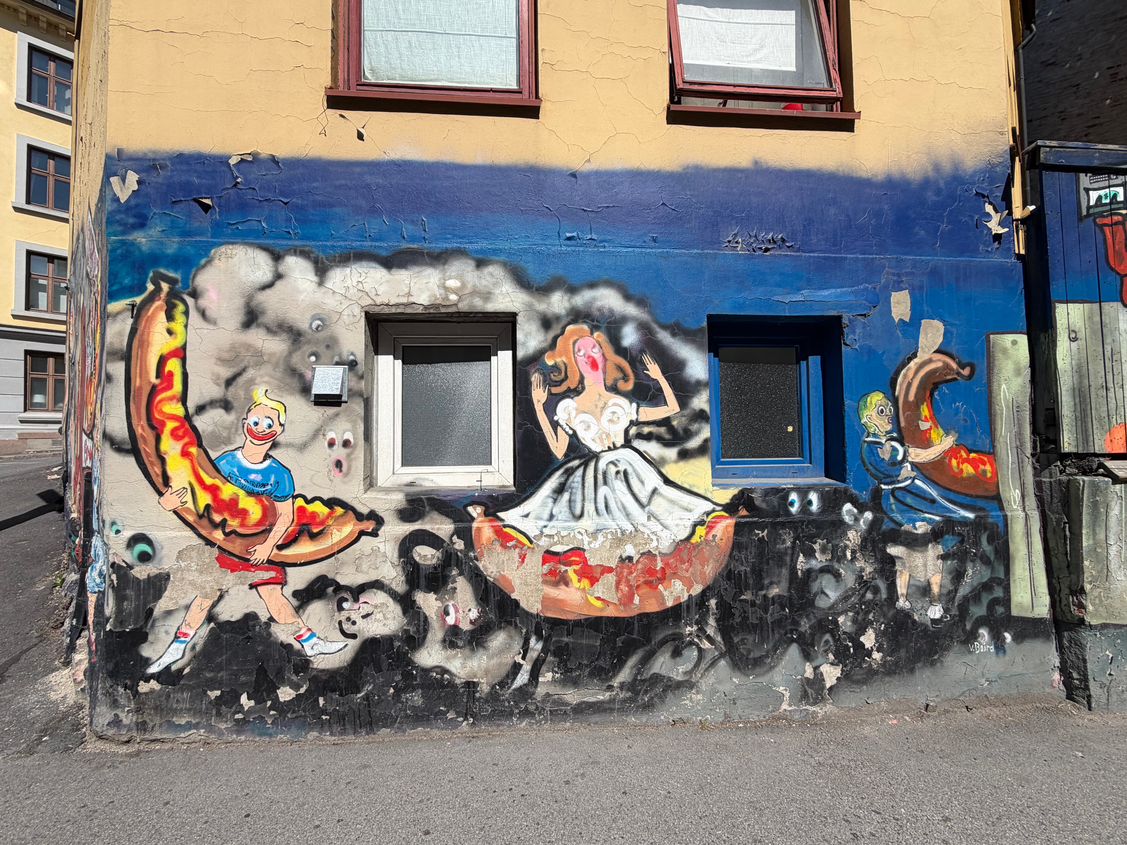 Graffiti ved kiosken